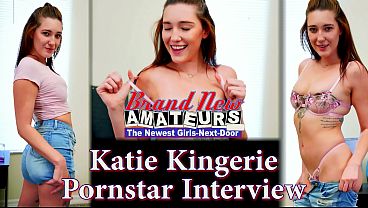 Petite Brunette Katie Kingerie Sloppy Deepthroat inSexy Lingerie