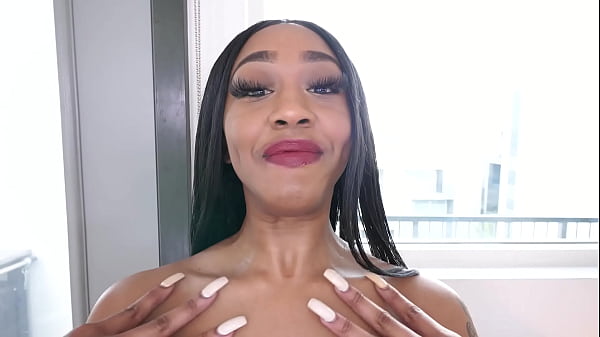 Play MP4 - NINA SPLASH Sexy Big Natural DD Tits Ebony Huge Cock NO HANDS Blowjob and Cum Swallow&excl; A