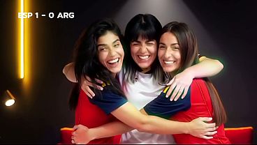 Las MujeresAI: Las reacci&oacute_n del partido final del Mundial 2026 entre Espa&ntilde_a y Argentina. (IA)