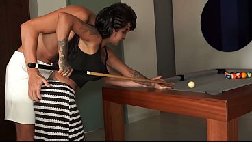 Nonton The Caption Should Be Like We Got Caught Having Sex In The Hotel Lobby Playing A Game Of Pool With Cum Dripping Off My Face! thumbnail