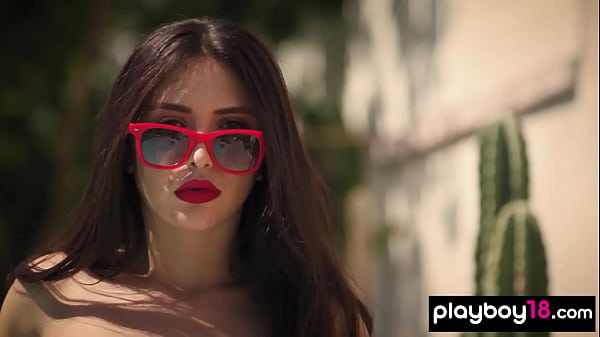 Hot small titted brunette teenJane Wilde getsrid of_her sexyred bikini