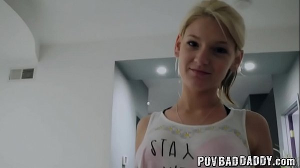 Teen cutie bouncing on stepdads dong POV
