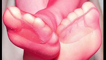 Feet In Red Stockings PHOTOSET 