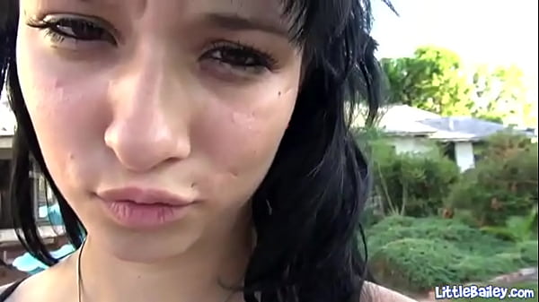 Showing her tight butthole - Little Bailey 