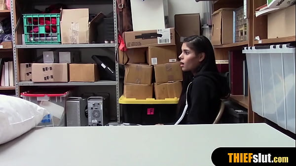 Petite_latina fucked Santa Claus in the backoffice