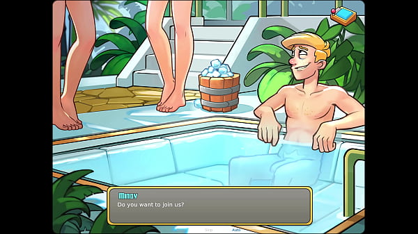 Let's play space code pink with mindy & sandy in the sauna