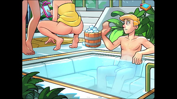 Let's play space code pink with mindy & sandy in the sauna