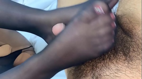 Sandy_black pantyhose footjob and_cum shot on ass