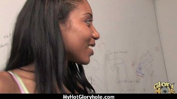 Horny lady enjoys gloryhole cocksucking interracial 17 