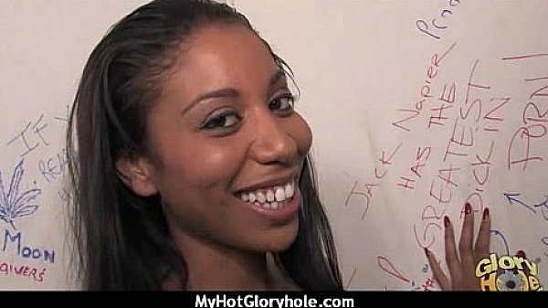 Horny Lady Enjoys Gloryhole Cocksucking Interracial 17 