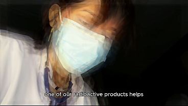 I fuck a doctor in a nuclear laboratory, filling her entire vagina with semen