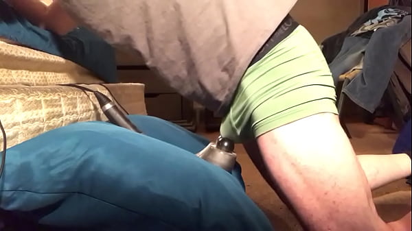 Massaging  bulge  in my tighties 