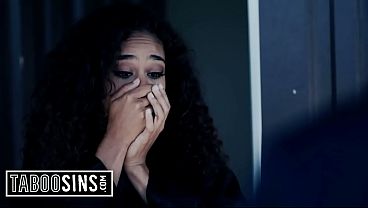 Ebony Wife Scarlit Scandal Fucks the Delivery Man While Her Exposed Husband Isolates in the Next Room