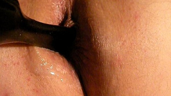 Hairbrush handle in my asshole 