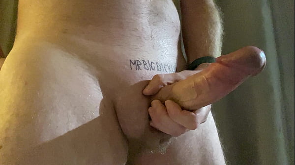 Big cock bursting out_from under towelafter ashower