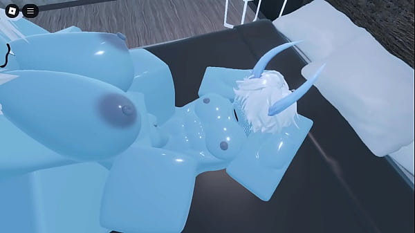 Two blue demons fucking