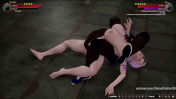 Rex Sum VS Kat Naked_Fighter_3D