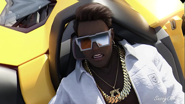 Ghetto Girl with Thick Thick Rides Top Don BBC In Yellow Lamborghini - SassyComics 
