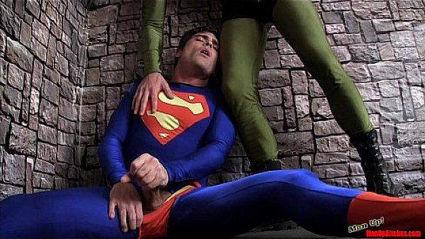 Superman Submits 2 CBT HANDJOB LYCRA SPANDEX 