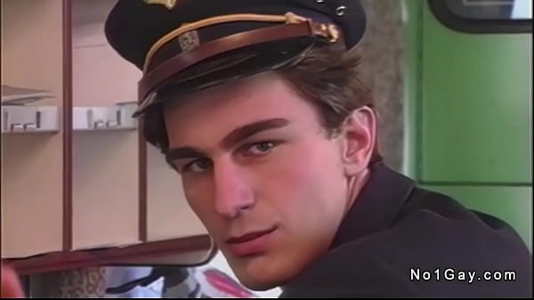 Ona train in the mail cabin Erich Tauber and Kristof Junas suck each others big cocks then Alexander Straus joins them in threesome anal action 