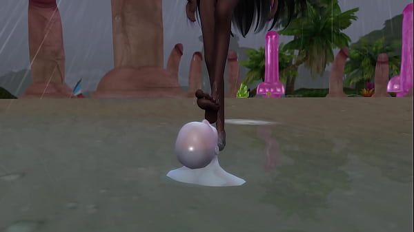 extremely hot feet in videogame gameplay 