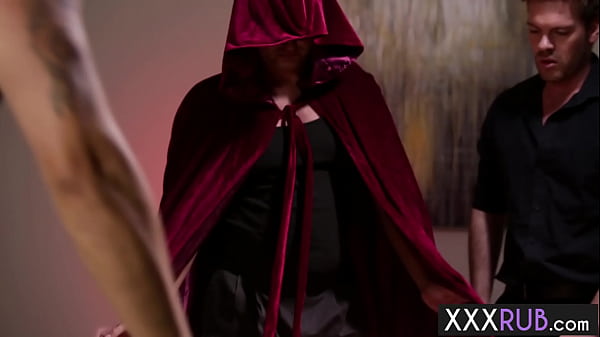 Amazing tied_MILF sucks and fucks hard after massage