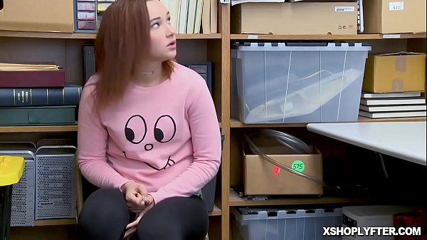 Teen april reid lay on the desk and the lp officer fucks her to his content