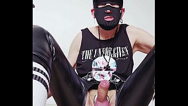 Leather pig bator white socks to barefeet 