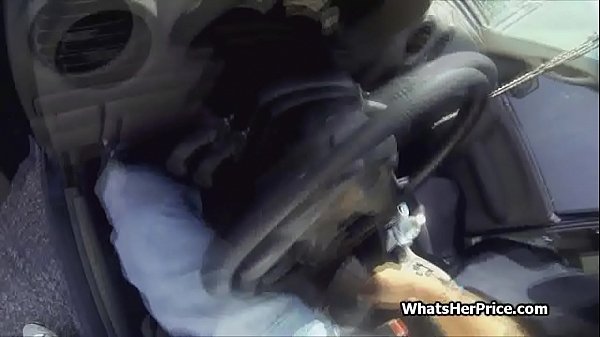 Broke teen in glasses rides my cock formoney