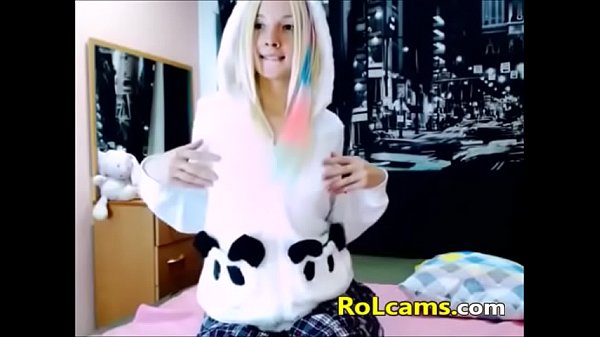 Cute teen teasing on webcam