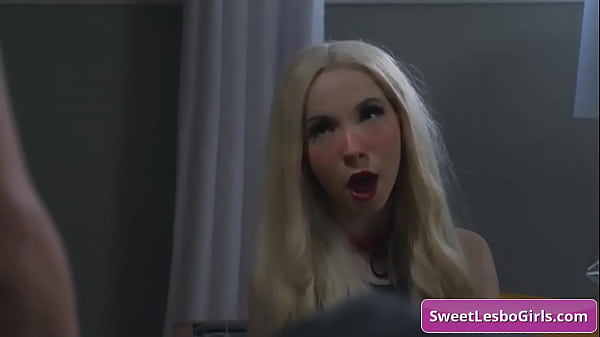 Naughty blonde lesbo girls Aiden Ashley, Kenzie Reeves kissingtender and seduces each other on thesofa