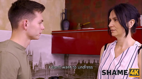 Play MP4 - SHAME4K&period; Brunette granny solves her problem by having sex with a guy