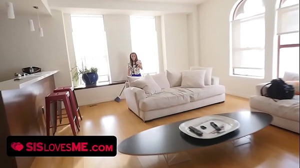 KaraFaux blowjob her stepbros big cock to keep their secret