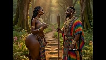 Sexy African Ai Ebony Village Maiden Big Boobs Big Ass Seduced And Raw Fucked By Handsome Big Dick Prince. Hardcore Creampie Sex In Traditional Hut: Blowjob, Doggy, Missionary, Massive Tits Bouncing thumbnail