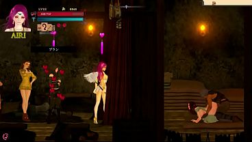Pretty women being horny upon seeing an erotic scene in porn ryona hentai gameplay video