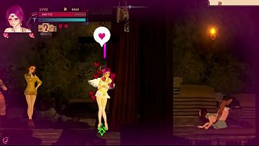 Pretty women being horny upon seeing an erotic scene in porn ryona hentai gameplay video