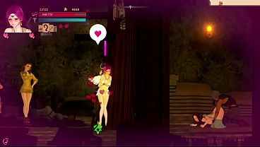 Pretty women being horny upon seeing an erotic scene in porn ryona hentai gameplay video