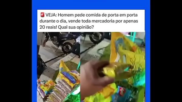 Mendigo recebe muito saco 