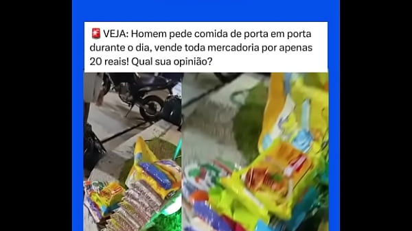 Mendigo recebe muito saco 