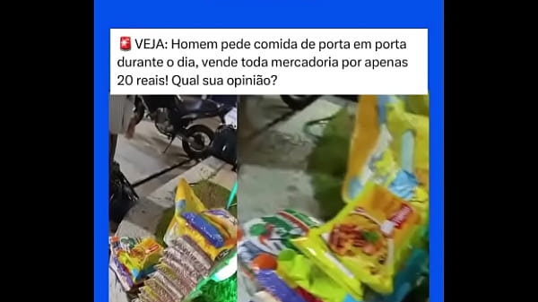 Mendigo recebe muito saco 