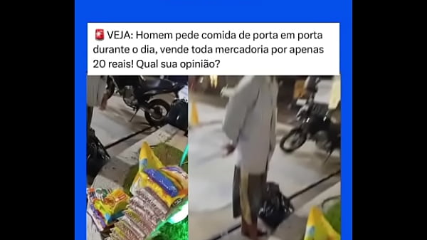 Mendigo recebe muito saco 