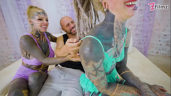 Tattooed girls hard fuck threesome world champion facial and gape 