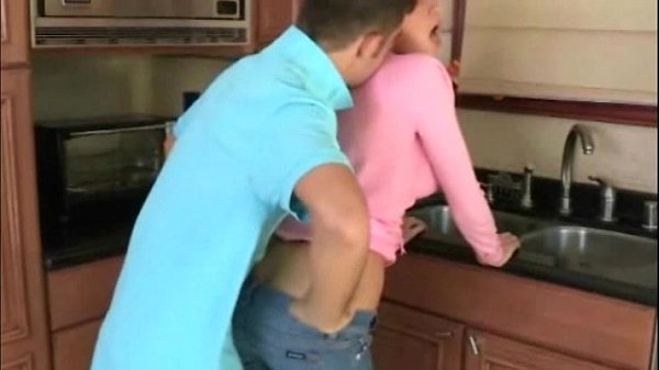 Big boobs step mom and daughter tandem in this horny_threesome