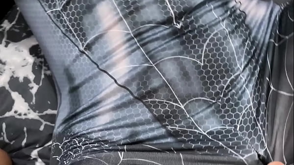 Petite spider girl can't hold her horny side 