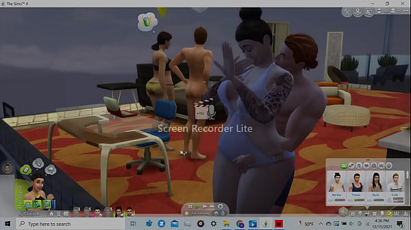 Martha runs into her ex and lets him press her up against the glass window when she realizes how big he is when he hugs her from behind 