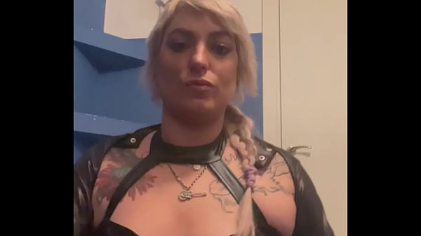 Wearing black vinyl look 