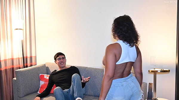 Exotic big booty milf makes young guy creampie her