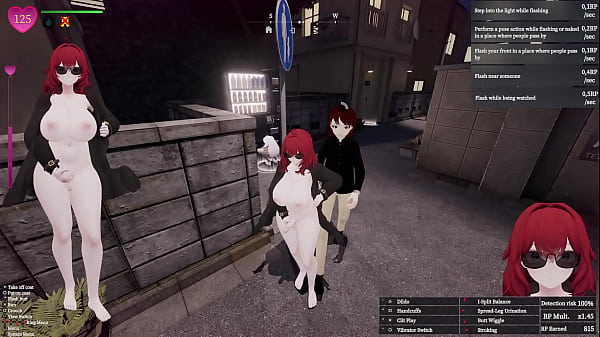 Secret Flasher Manaka - Walking in the city, voyeur game 