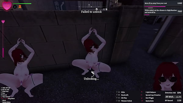 Secret flasher manaka walking in the city voyeur game