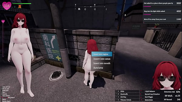 Secret flasher manaka walking in the city voyeur game 